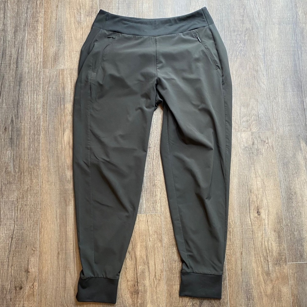 Athleta Womens Soho Jogger Pants Dark Olive Green Size 10 Hiking Travel, Active